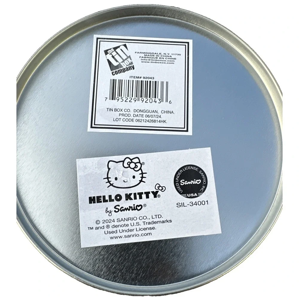 Sanrio Hello Kitty Canister with Clasp Latch Secure Lid Bows Sweet Treats NWT